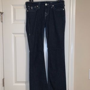 True Religion Jeweled Pocket Flare Leg Jeans